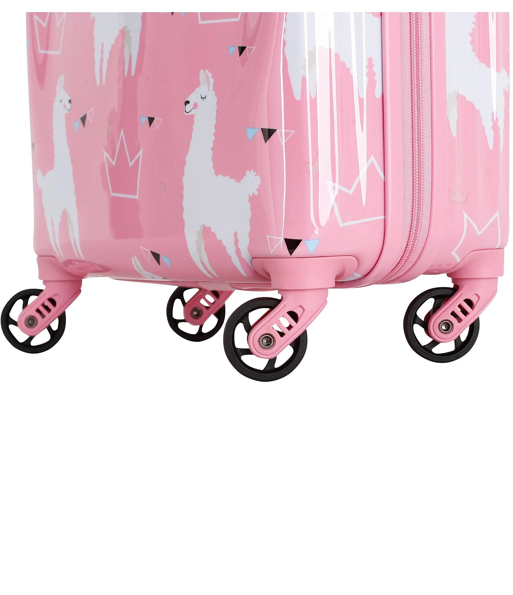 Triforce Kid&s Llama Princess Carry-On Spinner - Pink Multi