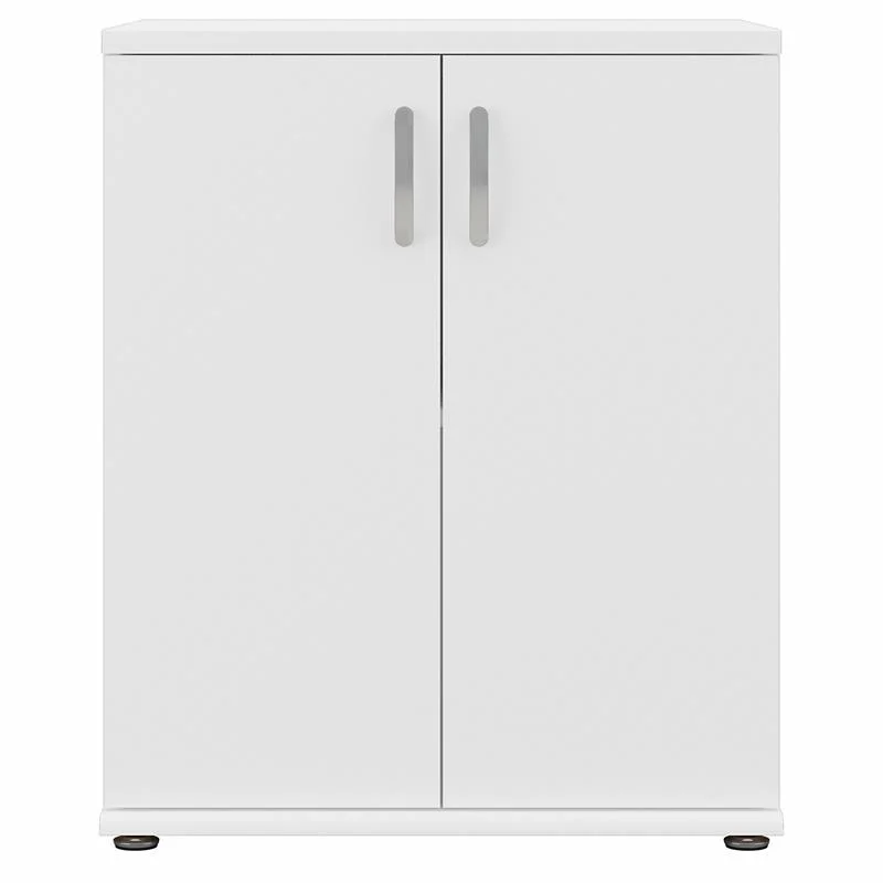 Pemberly Row Laundry Room Cabinet with Doors in White - Engineered Wood