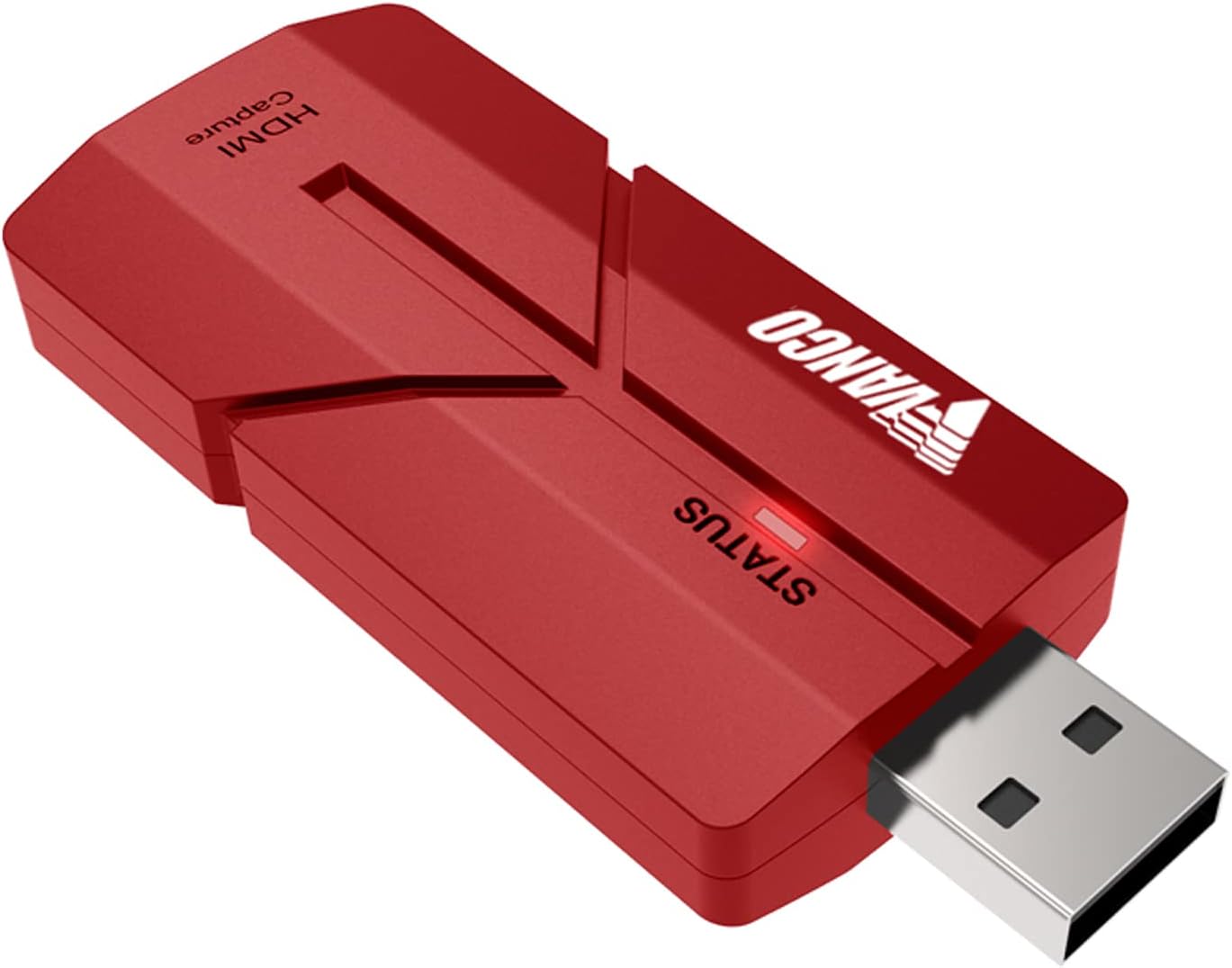Vanco HDMI to USB Capture Device - Compact and Portable Video Capture Device for Gamers, Streamers, and Content Creators - Red Pack of 2