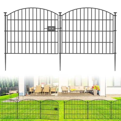 10 Panels No Dig Decorative Garden Fence - 40 in (H) x 23.6 ft (L)