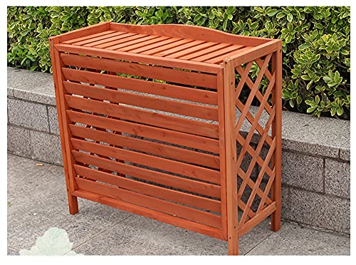 Wooden Air Conditioner Cover Air Conditioner Cover Flower Stand Outdoor Wooden Air Conditioning Rack