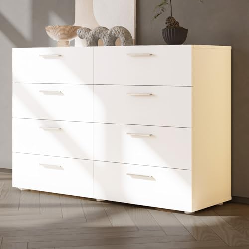6 Drawer Dresser for Bedroom, Black Dresser Chest of Drawers, Wooden Bedroom Dresser TV Stand, Large Dresser Storage Chest with Deep Drawers