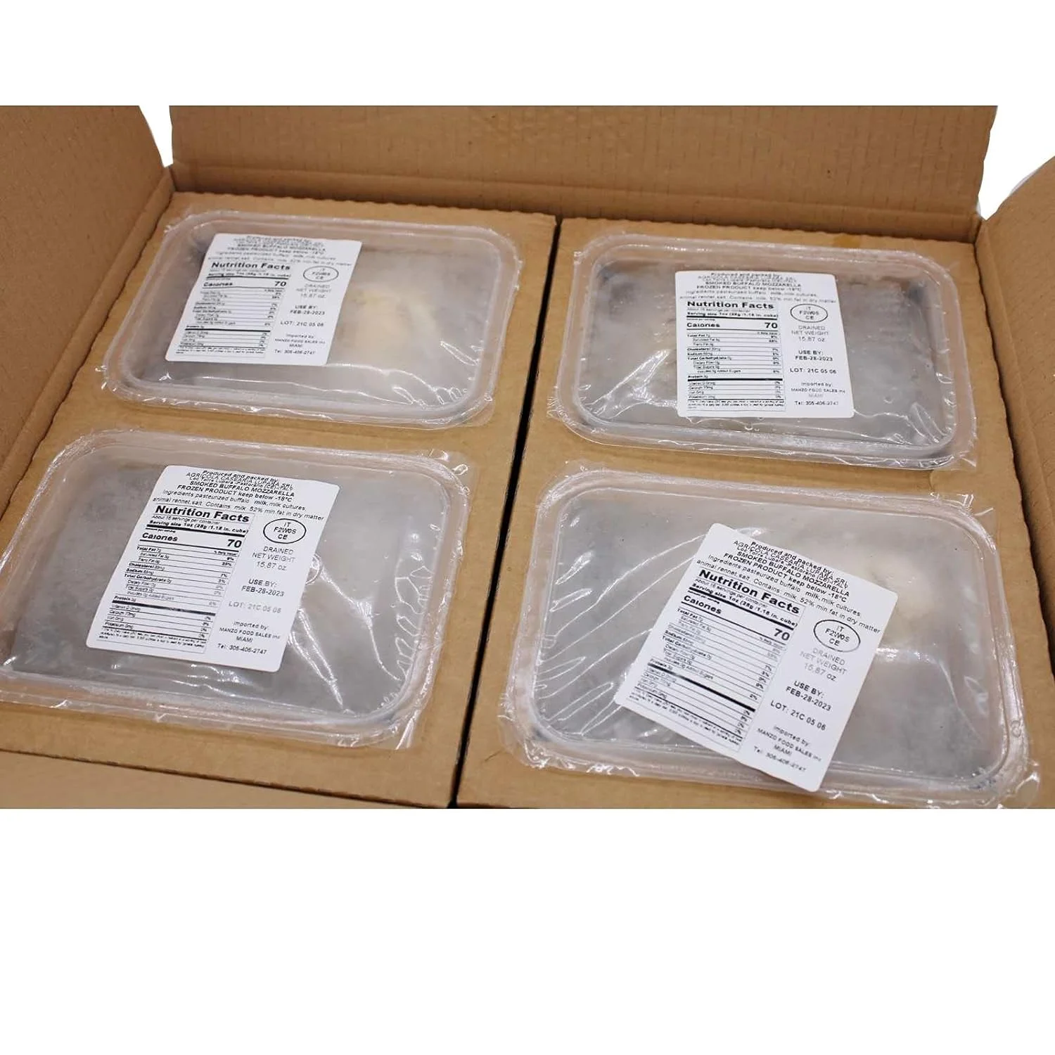 4 Pack, Naturally Smoked, Buffalo , Shipped Frozen May Arrive Partially Thawed, Made With 100% Water Buffalo Milk,   Bufala, Product Of Italy
