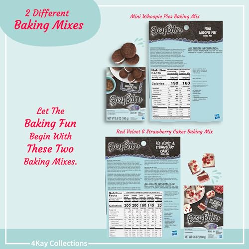Ultimate Easy Baking Oven Bundle For Kids With 11 Items - Oven, 3 Refill Mixes, Apron, Hat, Bowl, Spatula, Whisk, Baking Pan & Tool