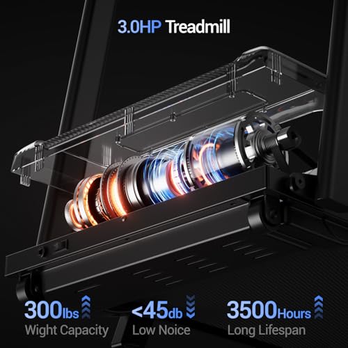 3-in-1 Treadmill with 14% Incline, Portable Treadmills for Home with Handle, Foldable Treadmills with 300 Lbs Weight Capacity
