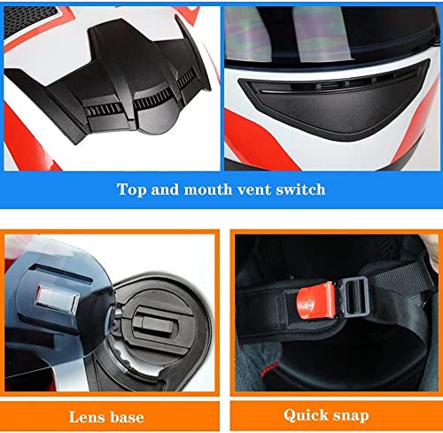 Flip up Motorbike Modular Helmet Full Face Motorcycle Helmet, Locomotive Women Cat Ear Helmet