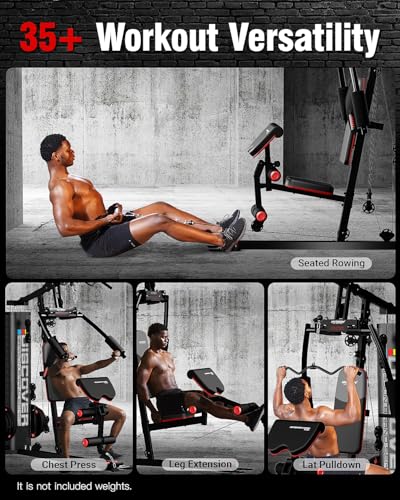 HARISON Home Gym - Full Body Workout Equipment, Exercise Equipment, Fitness Equipment, Multifunctional Home Gym Equipment for Home with Pulley System