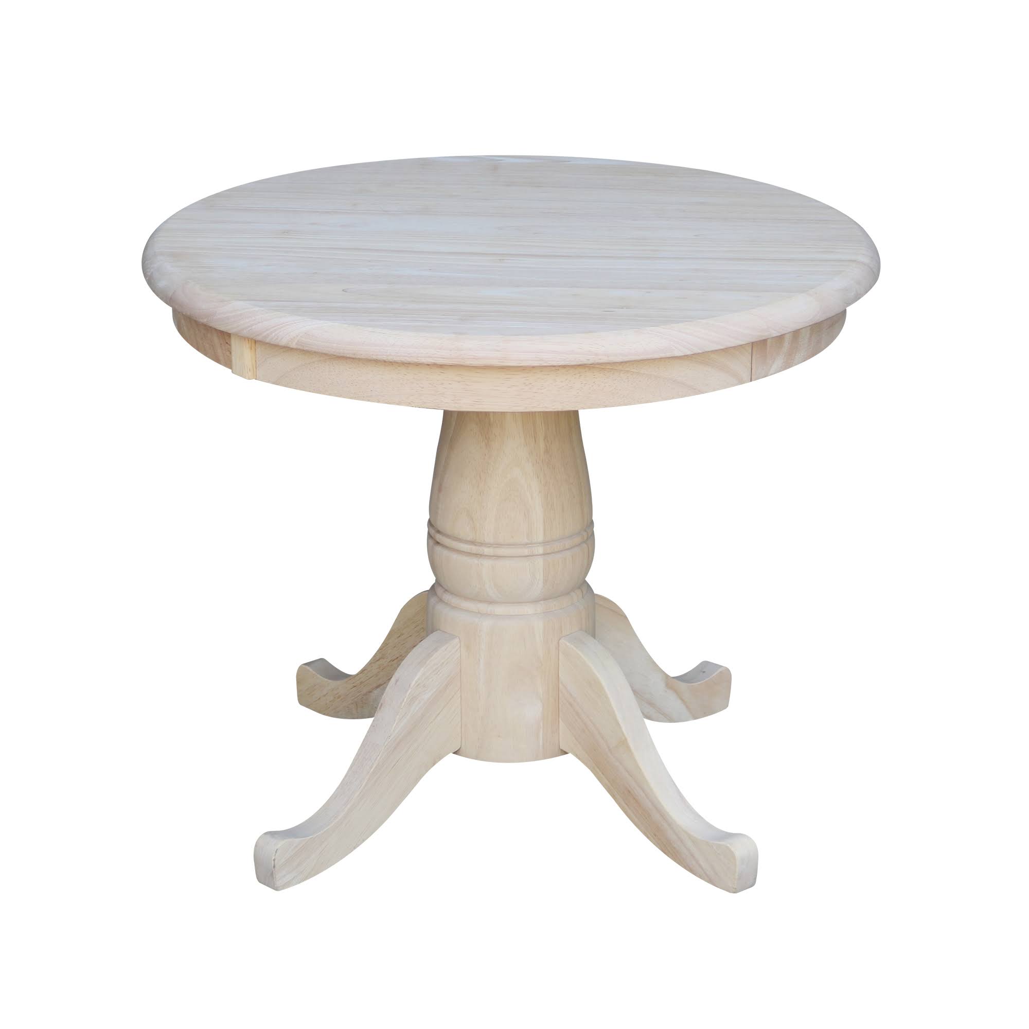 International Concepts Unfinished Round Pedestal Table
