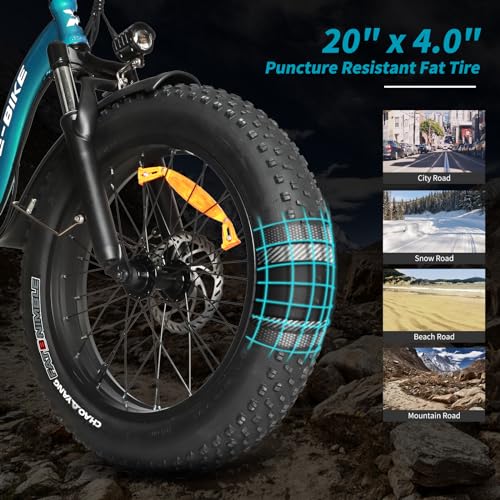 Electric Bike for Adults, 500W/750W Long Range Foldable Ebike with Removable Battery, 40-120 Mile/20-30MPH