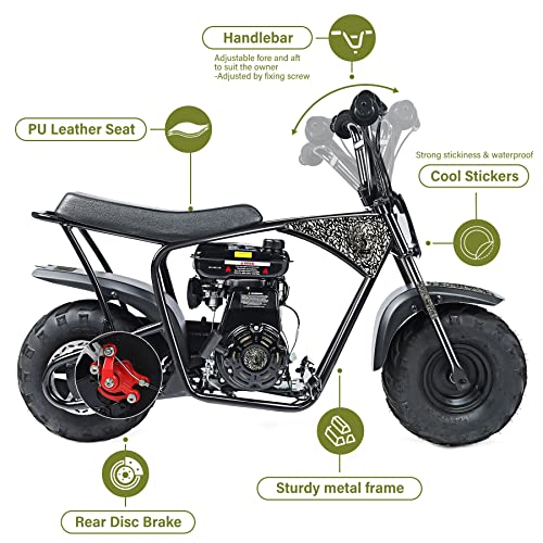 Oryxearth Mini Dirt Bike for Kids, 105CC 4-Stroke Kid Gas Powered Off-Road Pocket Pit Trail Motorcycle W/EPA Approved