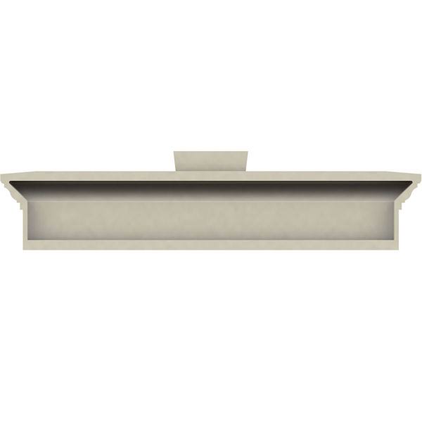 45 inch Bottom Width x 48 1/2 inch Top Width x 6 inchh x 1 inchp Traditional Crosshead w/ Flat Keystone