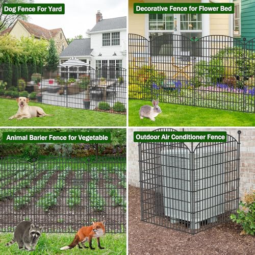 10 Panels No Dig Decorative Garden Fence - 40 in (H) x 23.6 ft (L)