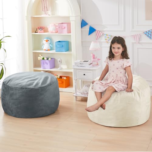 Bean Bag Chairs for Adults - Giant Bean Bag Chair Convertible Bean Bag Bed - Beanbag Chair with Micro Fiber Cover/Furniture Foam Filler
