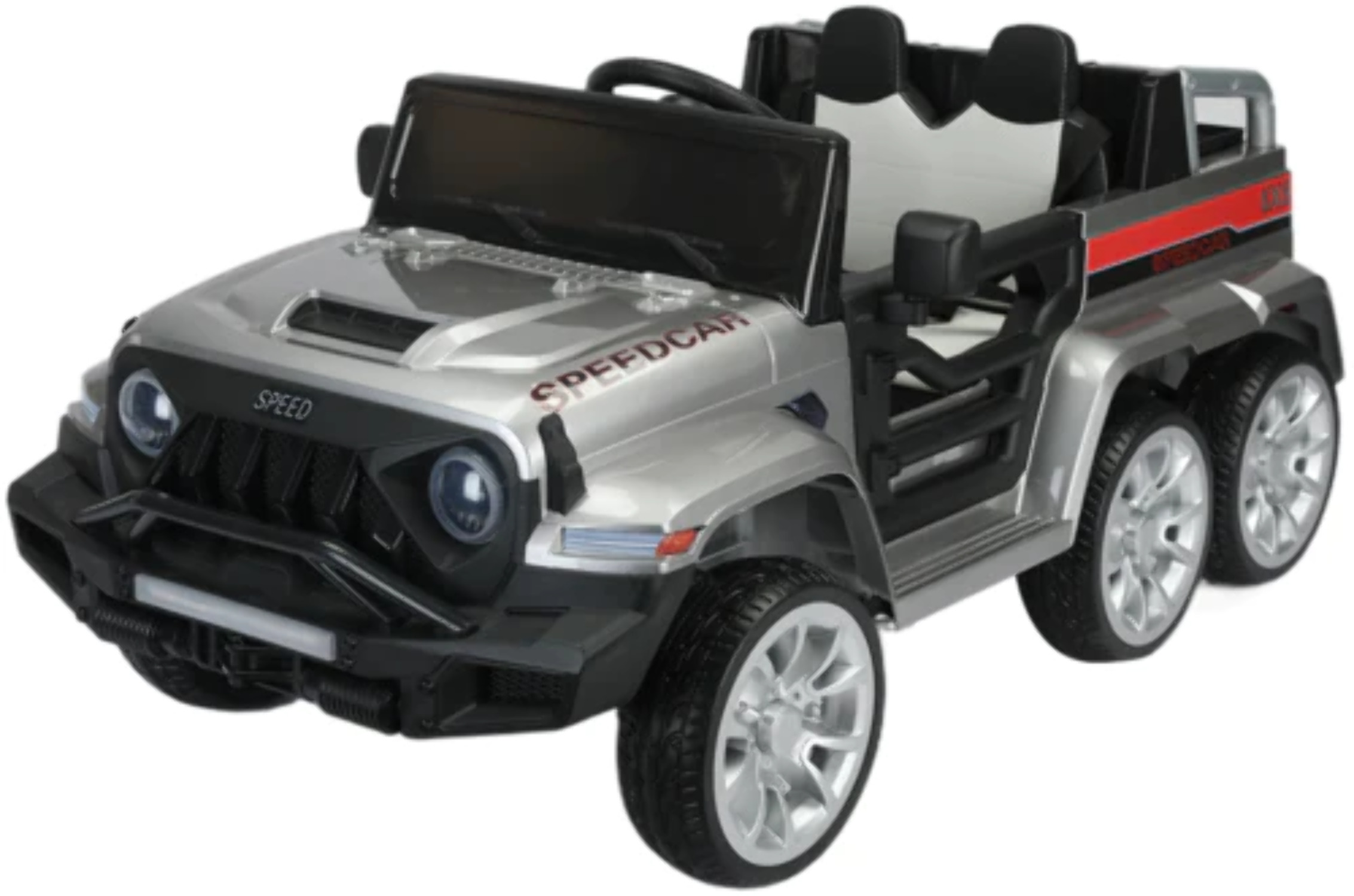 Electric 6-Wheel 24V Kids Ride On Car Truck with MP3, USB, LED Lights, and Remote Control