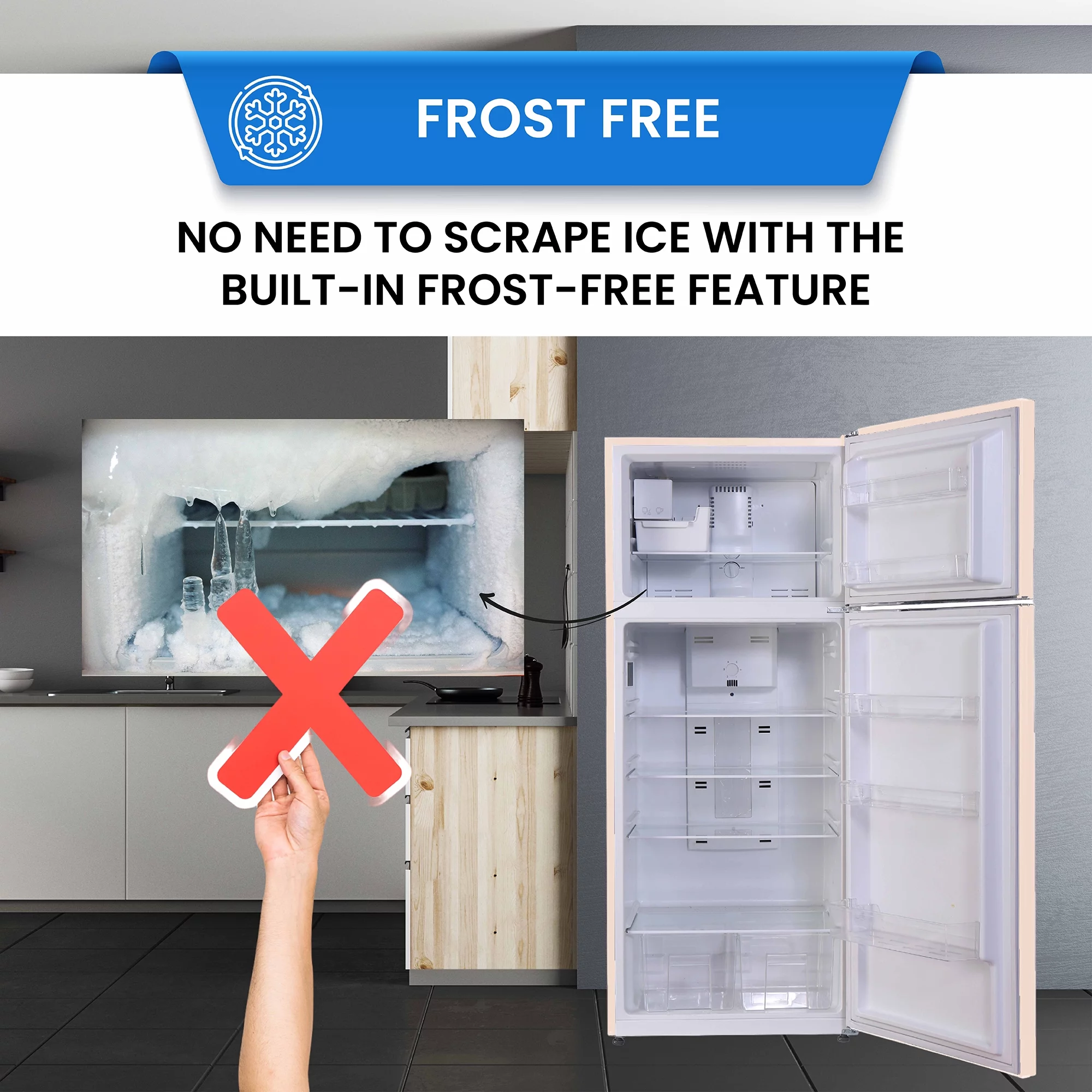 Conserv 18 cu.ft. Classic Retro Refrigerator with Factory Installed Ice Maker