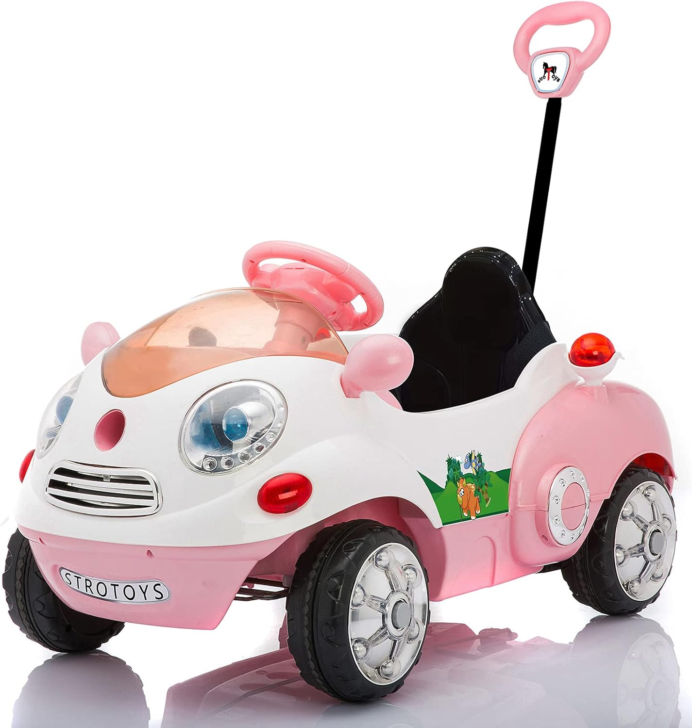 Ride On Push Car for Toddlers Ride on Toy with Remote Control Baby Car Stroller Kids Electric Vehicles Toddler Baby Car Music Play, Glowing Wheels
