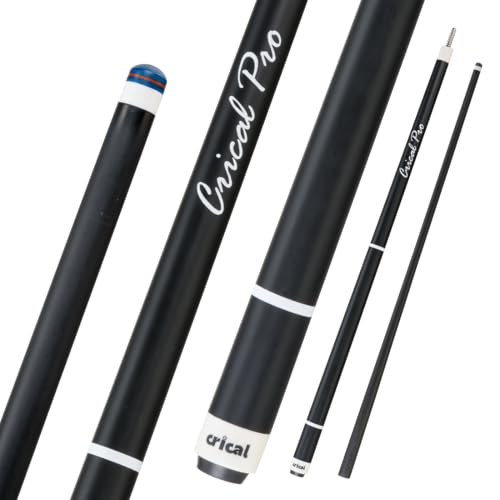 CRICAL Carbon Fiber Pool Cue Stick 58" Billiard Cue Sticks Professional Low Deflection Pool Sticks with 3/8 * 8 Pin Joint and 12.5mm Tip
