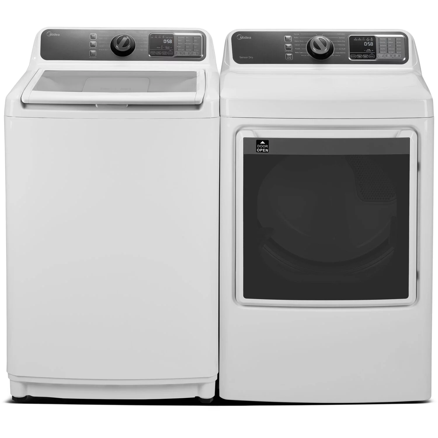 Midea 7.5-Cu. Ft. Front Load Electric Dryer, White