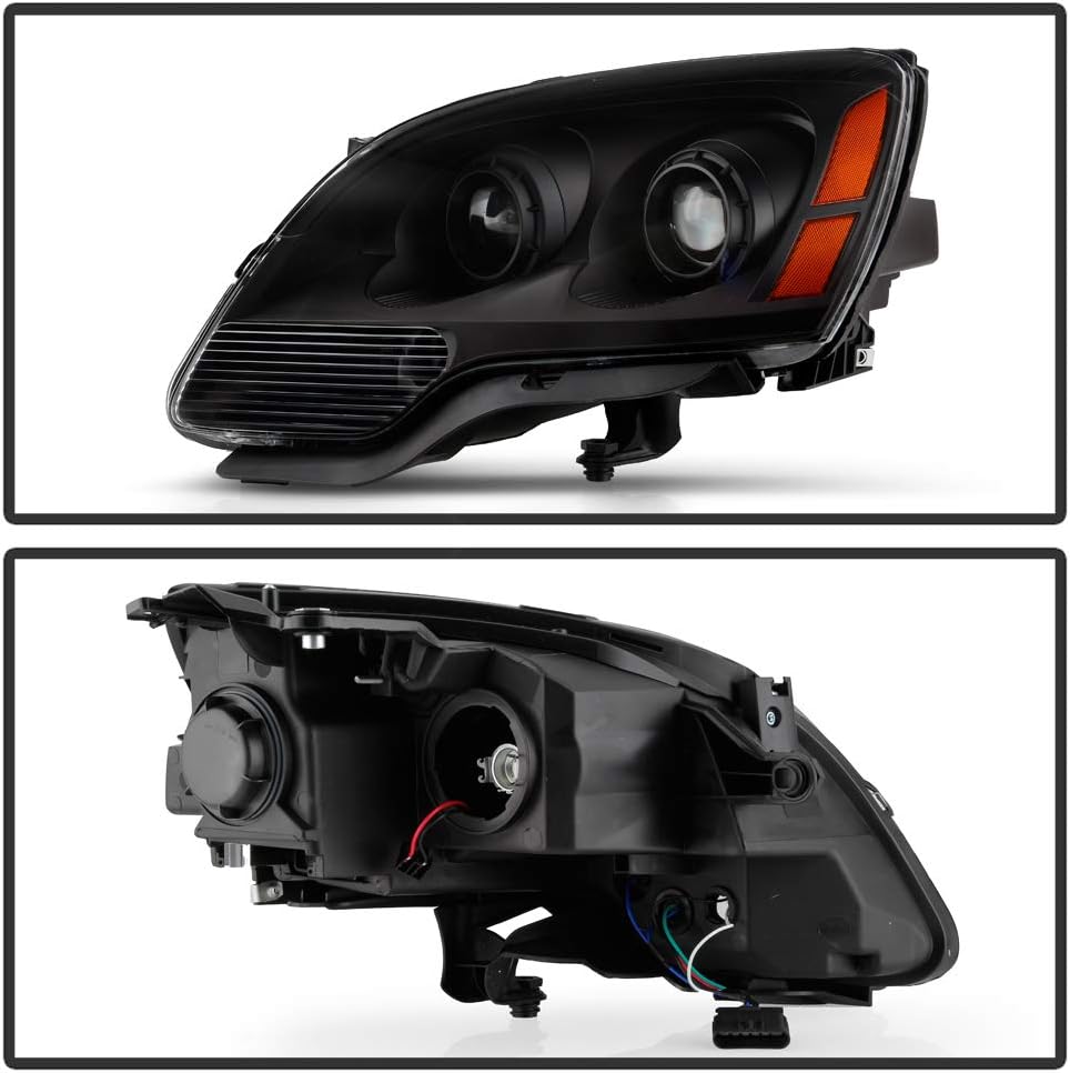 ACANII - For 2007-2012 GMC Acadia Black Housing Projector Headlights Headlamps Assembly Replacement Pair Set Left+Right