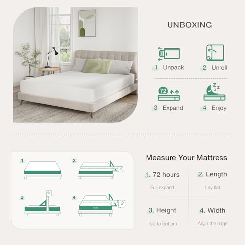 Novilla Twin Mattress, 12 Inch Gel Memory Foam Mattress Twin in a Box, Bamboo Charcoal Foam & Breathable Soft Cover for Clean, Peaceful Sleep
