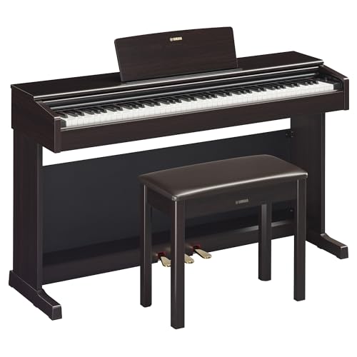 Yamaha Arius, 88-Key Weighted Action Digital Beginner and Intermediate Players, Dynamic Response, Grand Piano Sound, 3-Pedal Unit, Upright Design
