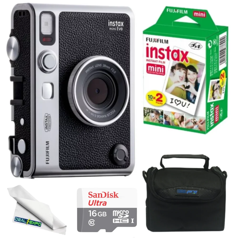 Fujifilm Instax Mini EVO Hybrid Black Instant Camera