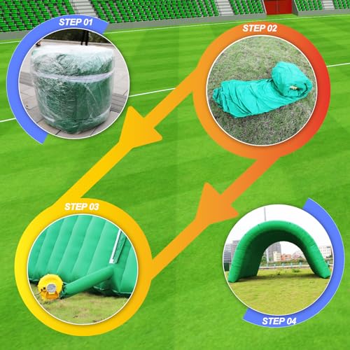 Inflatable Tunnel Sports Tunnel Entrance with Blower Football Tunnel Tent Entryway for Business Advertise Party Exhibition Promotion Street,Shop