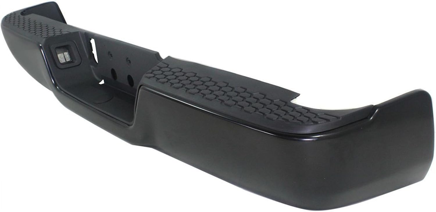 ACANII - For 2009-2018 Dodge Ram 1500 10-12 Ram 2500 3500 Truck Pickup Complete Black Steel Rear Step Bumper Assembly