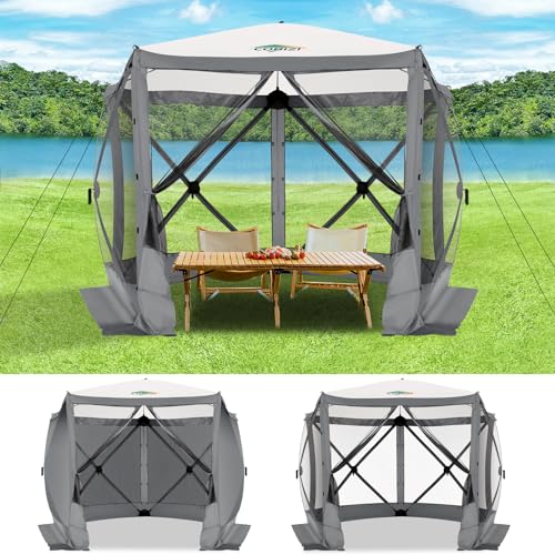 COBIZI 12x12ft Pop up Gazebo Screen Tent Screen House for Camping, Camping Outdoor Screened Gazebo, Canopy Tent
