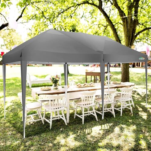 COBIZI 10x10 Pop up Canopy Tent Protable Canopy Tent with 4 Sidewalls Waterproof Commercial Instant Shelter for Parties, Wedding