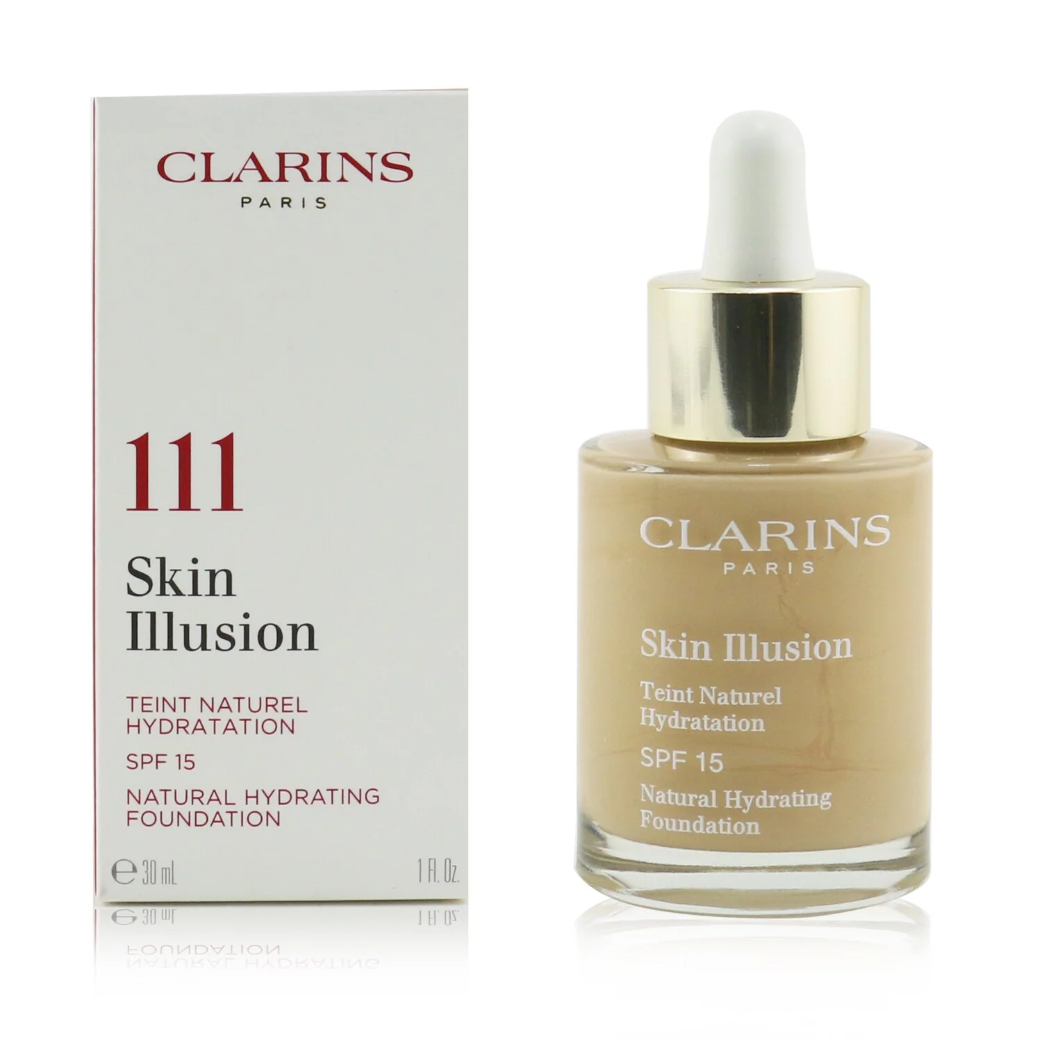 Clarins Skin Illusion Natural Hydrating Foundation SPF 15 # 105 Nude  30ml/1oz