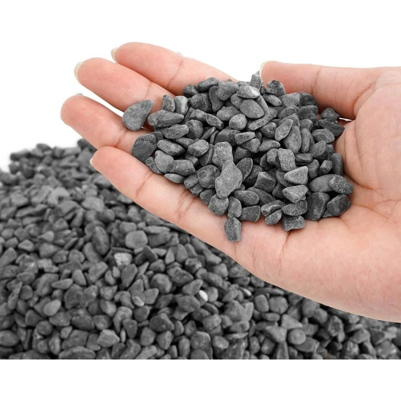2 lb Bag Natural Gray Bean Pebbles - Crushed Gravel Stones for Garden &amp