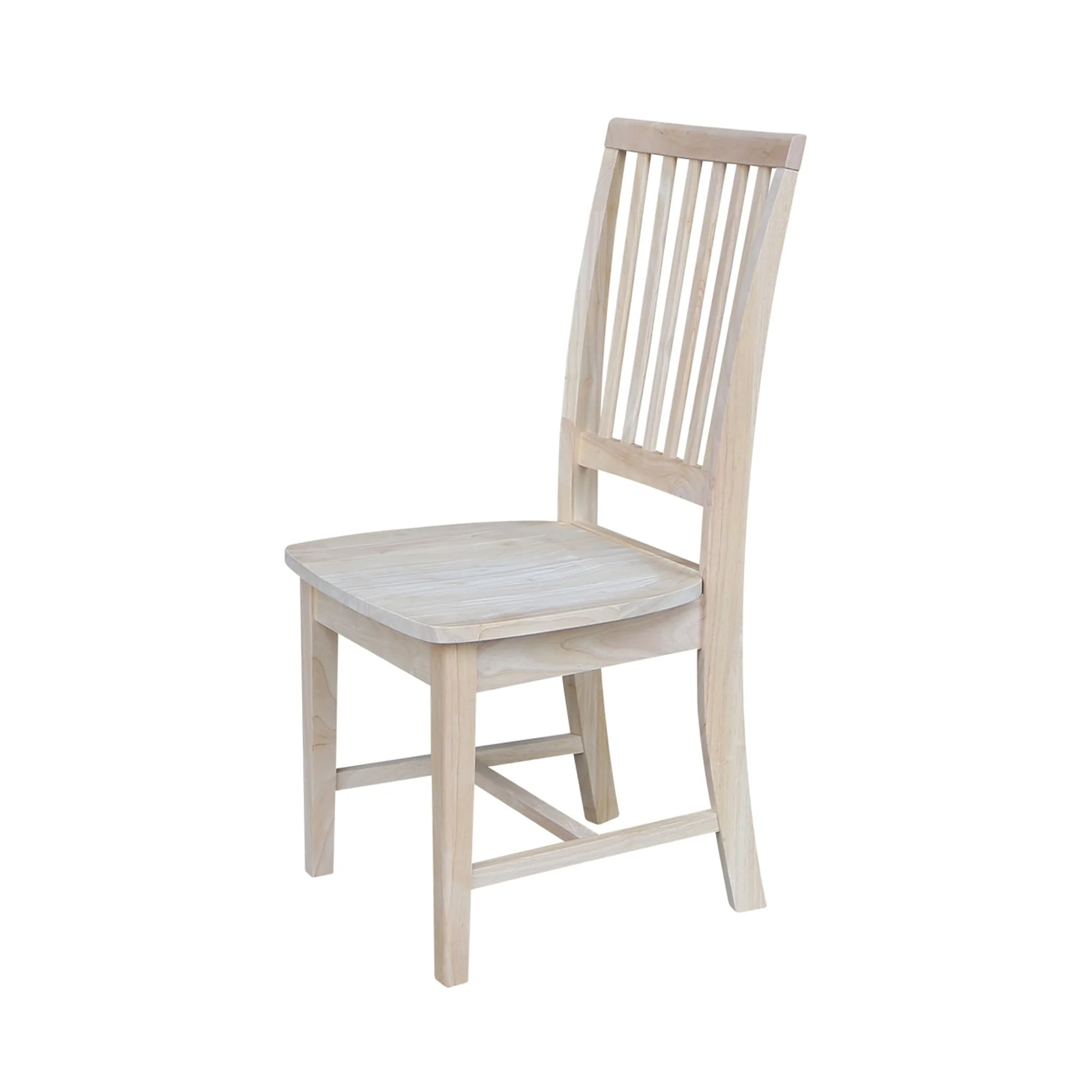 The Gray Barn Solid Wood Mission Side Chairs, Set of 2 Unfinished Wood Finish