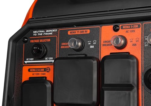 WEN Quiet 6800-Watt Dual Fuel RV-Ready Electric Start Portable Inverter Generator with Fuel Shut Off and CO Watchdog for Electric Vehicle Backup