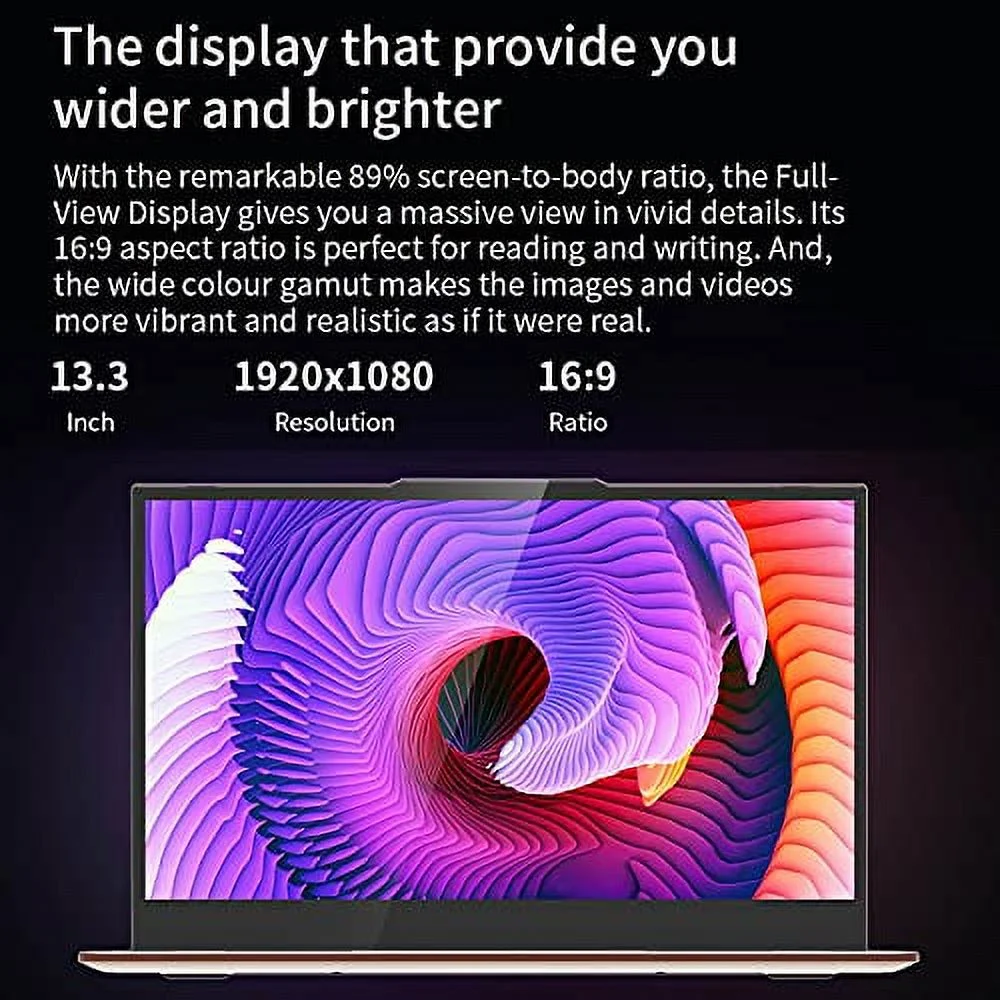 Acogedor Jumper Tech EZbook X3 Air Laptop,for Intel Celeron Gemini Lake N4120 Processor UHD Graphics 600 Graphics, 13.3in Display, RAM 8GB ROM 128GB