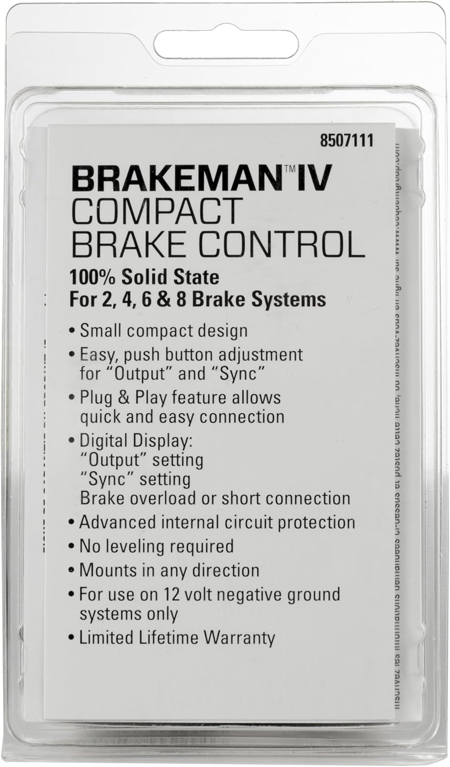 REESE Towpower 8507111 Brakeman IV Digital Brake Control, Small Compact Design Pack of 2