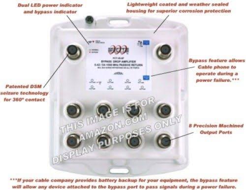 8-Port Bi-Directional Cable TV HDTV Amplifier Splitter Signal Booster