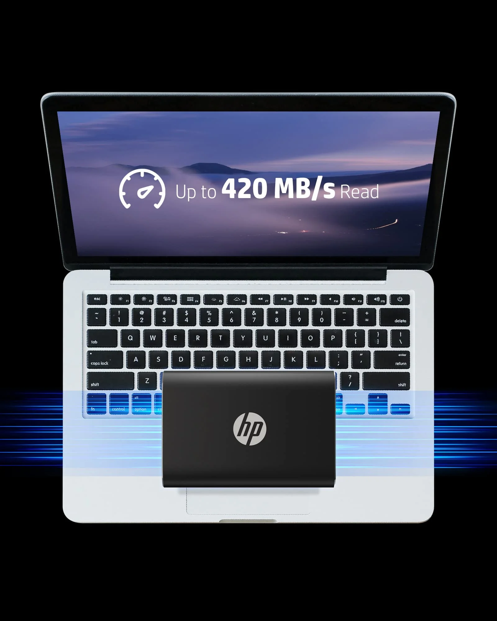 HP P500 Portable SSD 1TB - USB 3.2 Gen 1 Type C, USB- External Solid State Hard Drive - Up to 420MB/s, Black - 1F5P4AA#ABC