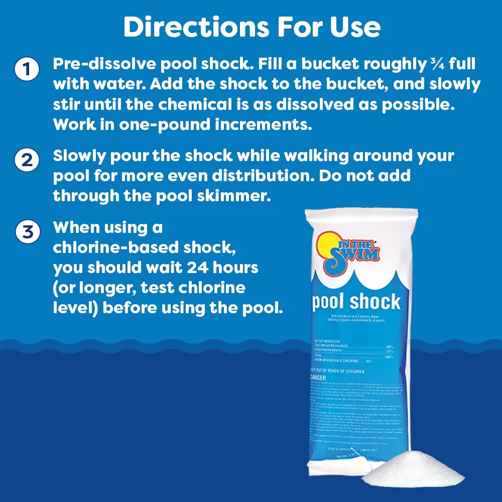 In The Swim Pool Shock – 68% Cal-Hypo Granular Sanitizer for Crystal Clear Water – Defends Against Bacteria, Algae, and Microorganisms