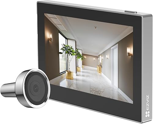 EZVIZ CP2 WLAN T&uuml;rspion mit 4,3-Zoll-Farbbildschirm, 2MP kabellose Video T&uuml;rklingel Kamera mit 146&deg; Weitwinkel und 2200mAh Akku, 2,4GHz