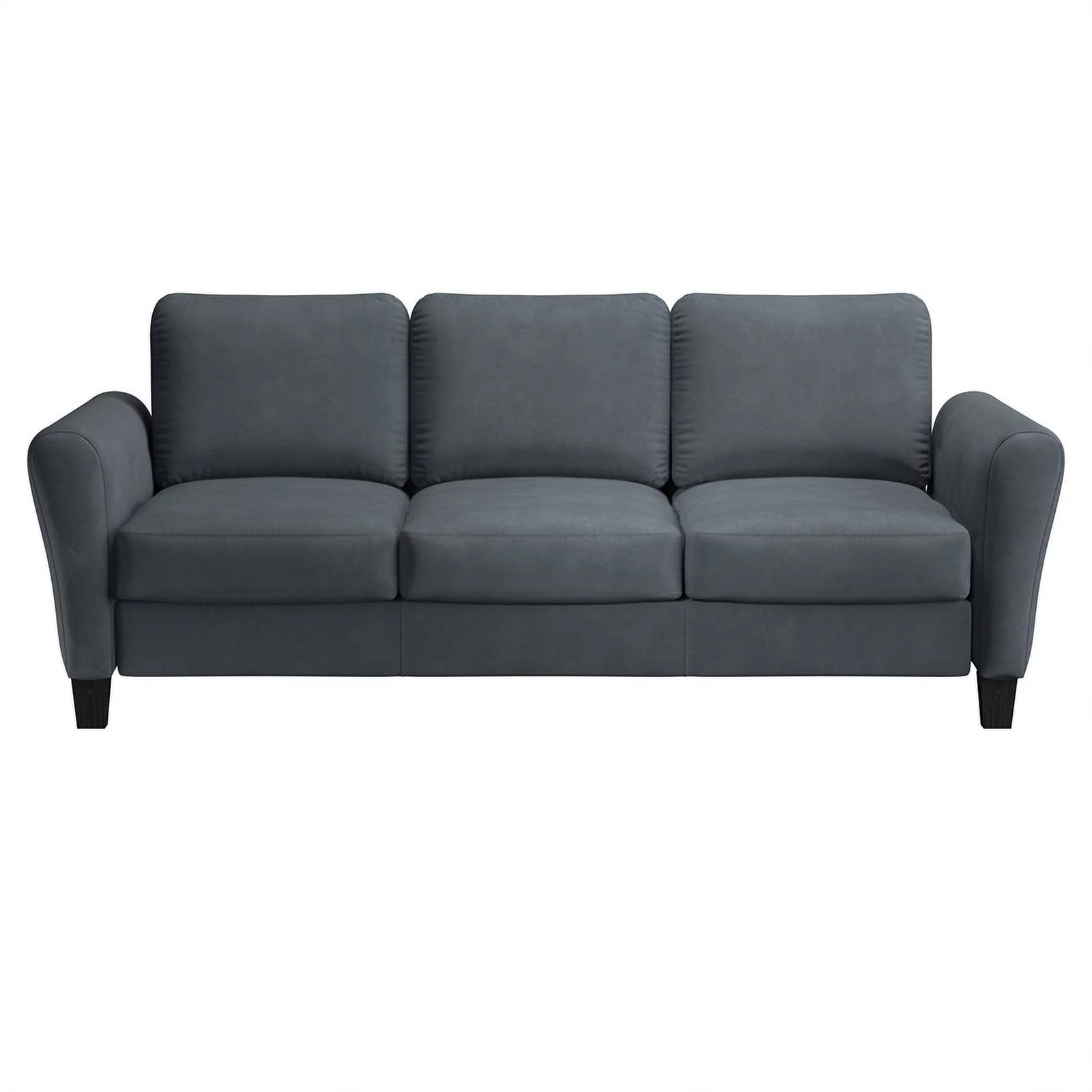 Home Square 2-Piece Set with Upholstery Loveseat and Sofa in Dark Gray