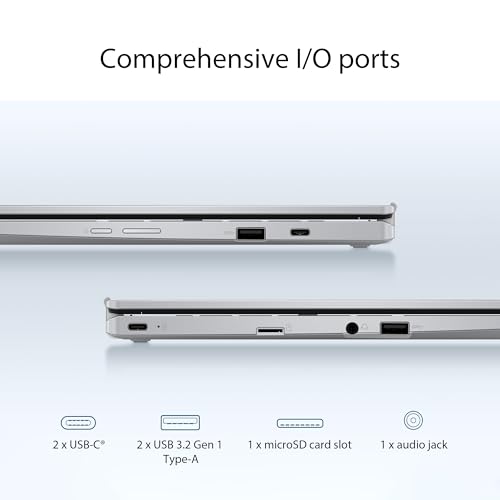 ASUS Chromebook Flip CX1 Convertible Laptop, 14" FHD NanoEdge 360-degree Touchscreen, Intel Celeron N4500 Processor, 128GB eMMC Storage, 8GB RAM