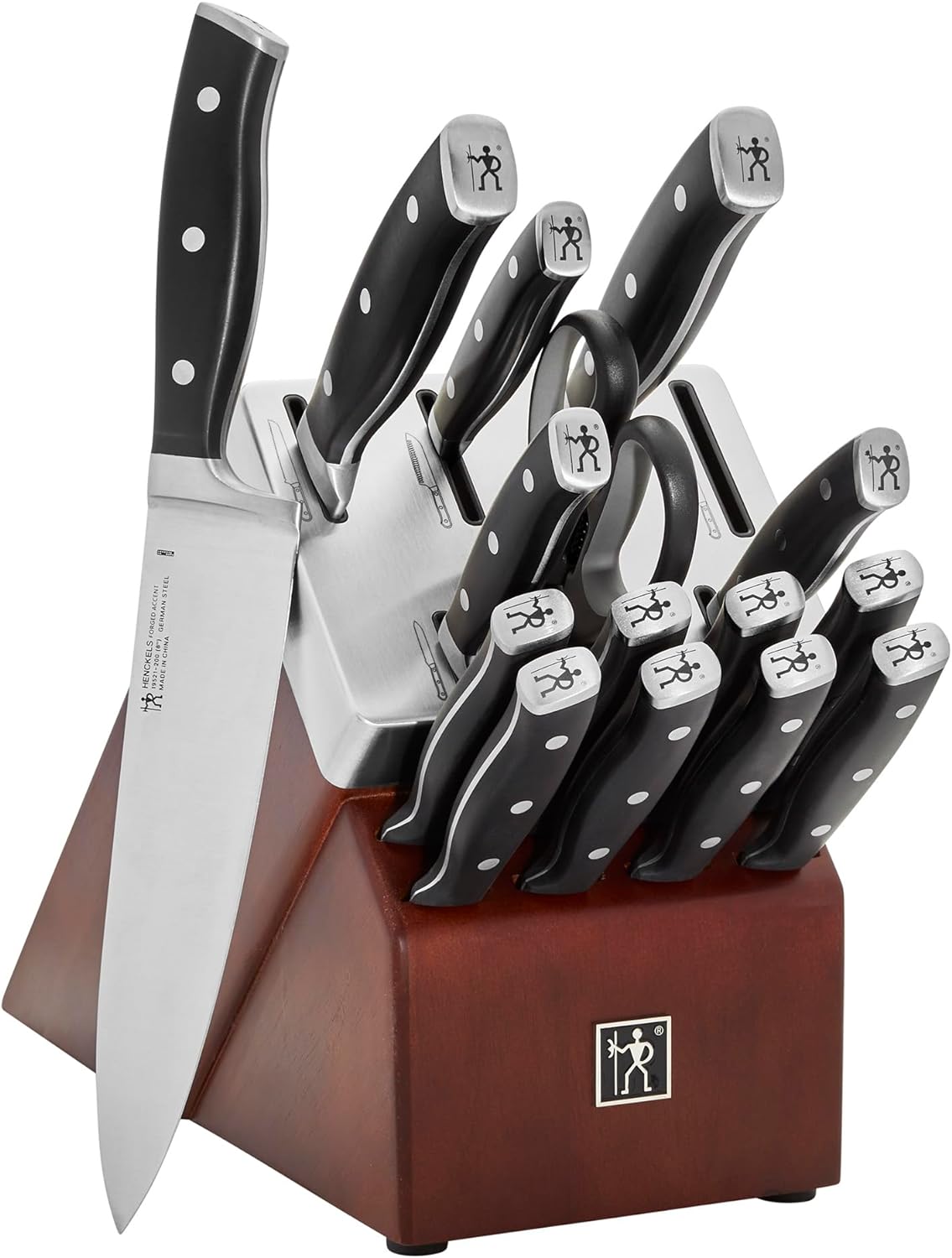 HENCKELS Forged Accent Knife Block Set, 16, Walnut