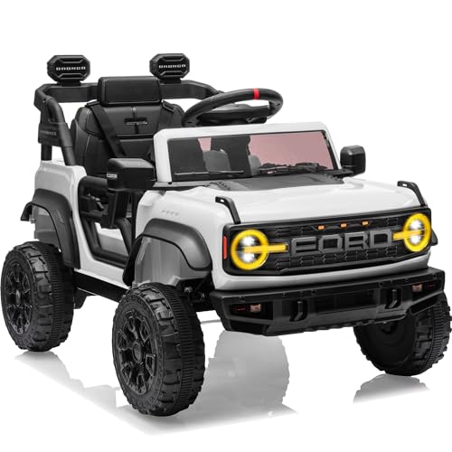 24V Ride on Toys for Big Kids, Licensed Ford Bronco Raptor 2 Seater Ride on Cars with Remote Control, Ride on Truck w/ 4-Wheeler Suspension, 3 Speeds