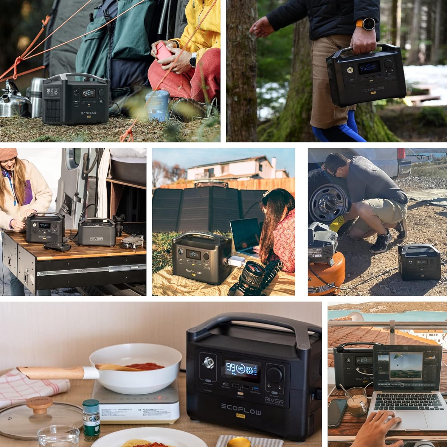 EF ECOFLOW RIVER Pro Portable Power Station 720Wh, Power Multiple Devices, Recharge 0-80% Within 1 Hour, for Camping, RV, Outdoors, Off-Grid