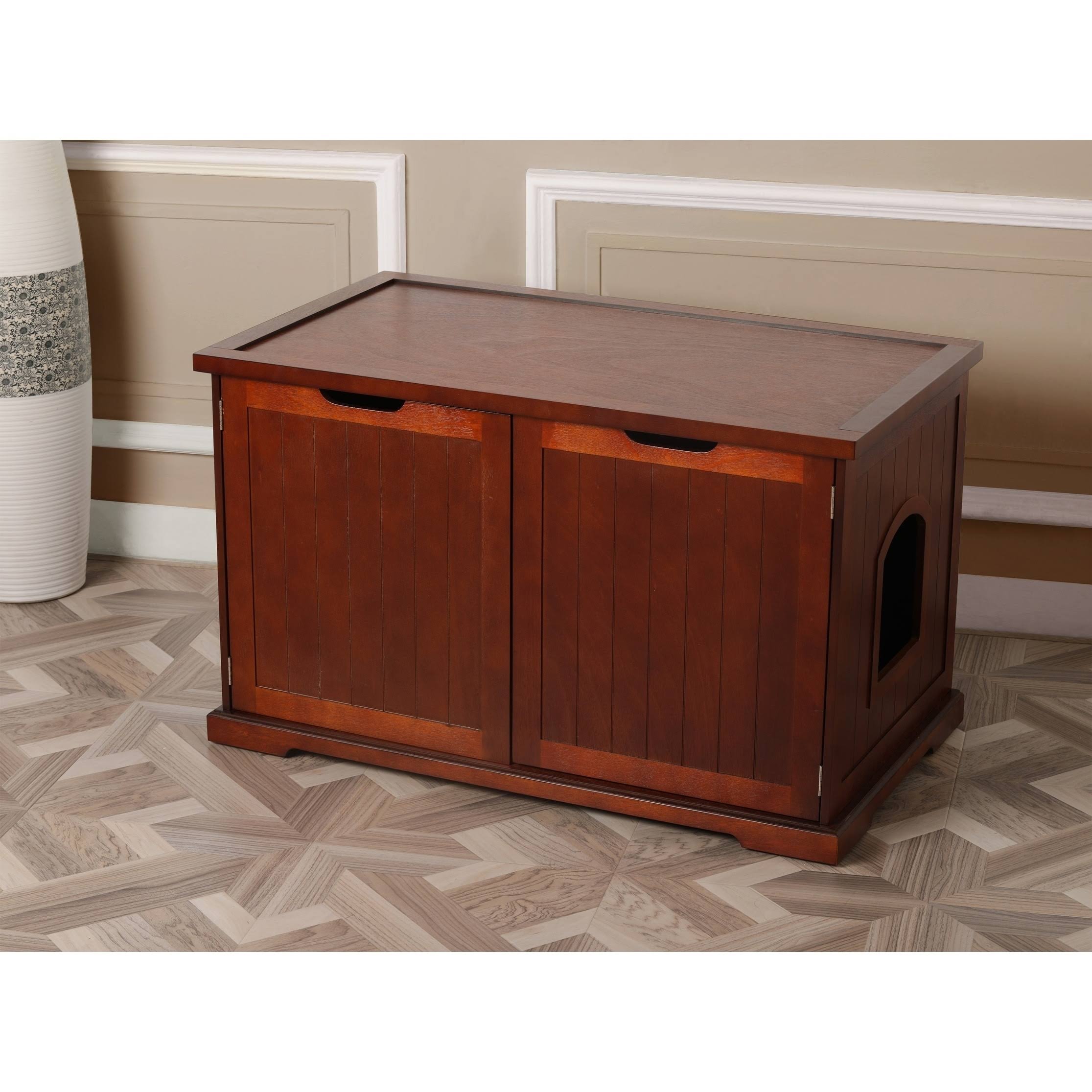 Cat Washroom Bench Walnut