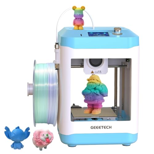 3D Printer for Kids and Beginners,Geeetech Mini 3D Printers with Auto Leveling,High Speed and Fully Open Source,Fully Assembled Direct Drive Extruder
