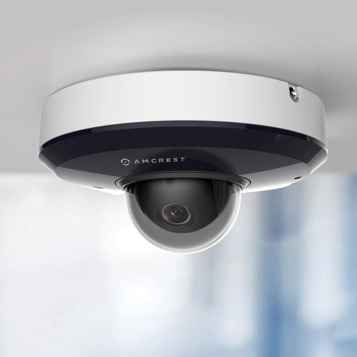 Amcrest ProHD 1080P PTZ Camera Outdoor, 2MP Outdoor Vandal Dome IP PoE Camera (3X Optical Zoom) IK08 Vandal-Proof, IP66 Weatherproof