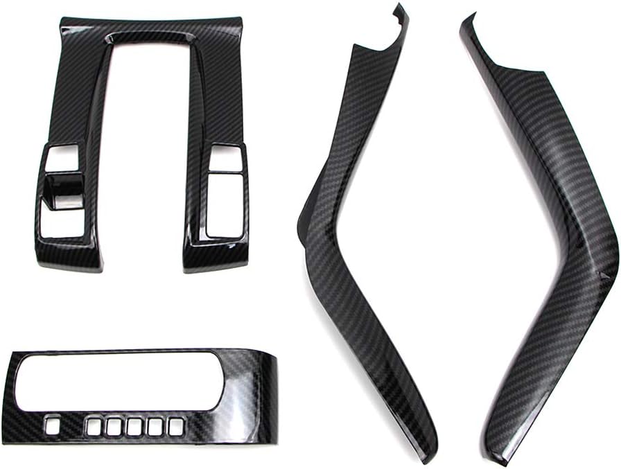 Dreamseek Center Console Automatic Gear Shift Panel Cover for 10th Gen Honda Civic 2016 2017 2018 2019 2020 2021 Sedan Carbon Fiber Style Pack of 2