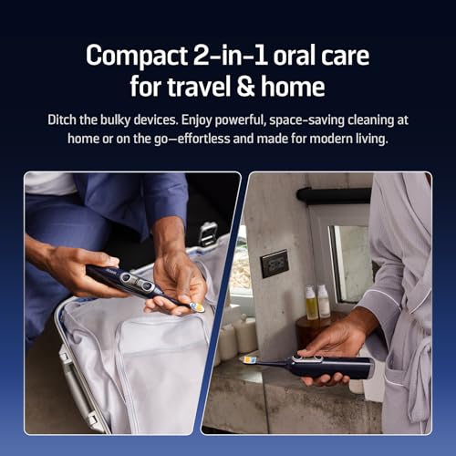 Soocas NEOS II - Electric Toothbrush with Water Flosser, Sonic Electric Toothbrush for Adults, Cordless Water Flosser for Travel